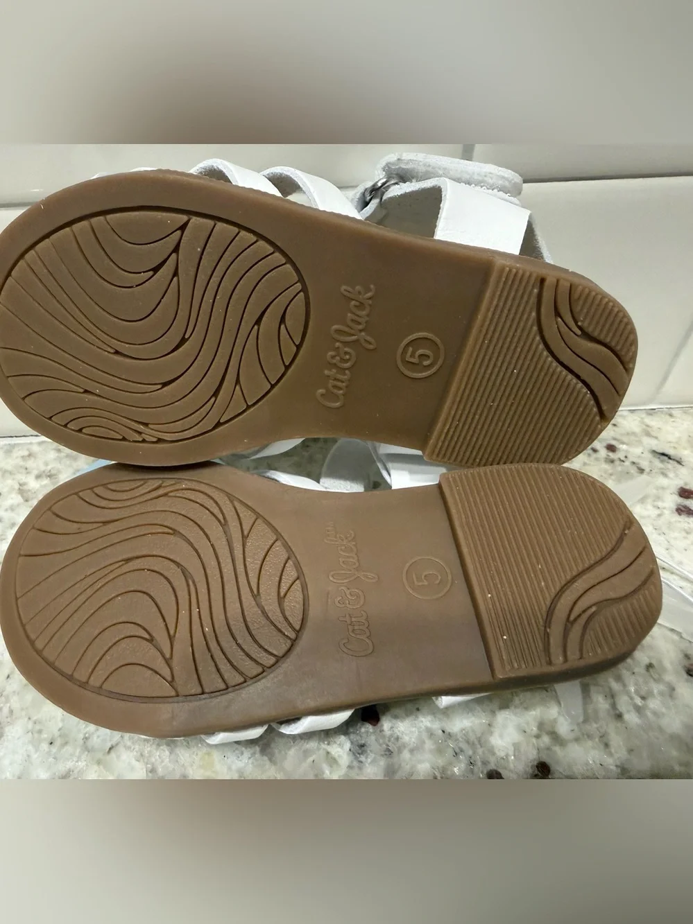 Cat & Jack White Braided Toddler Sandals - Size 5